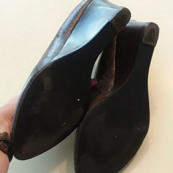 Sam & Libby 7.5 Gray brown wedges shoes - Picture 5 of 7